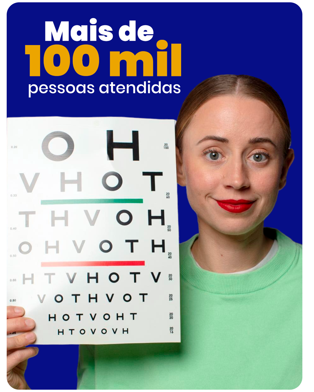 Exame de vista - Optometrista e paciente